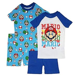 SUPER MARIO Boys’ Four Piece Pajama Set