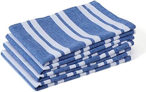 Encasa Tea Towels - Kitchen Dish towels Made With Eco-friendly Cotton & Highly Absorbent For Cleaning, Quick Drying Of Plates & Glasses X-large, 18 x 28 inch|Butcher Black (Set of 12 pieces)