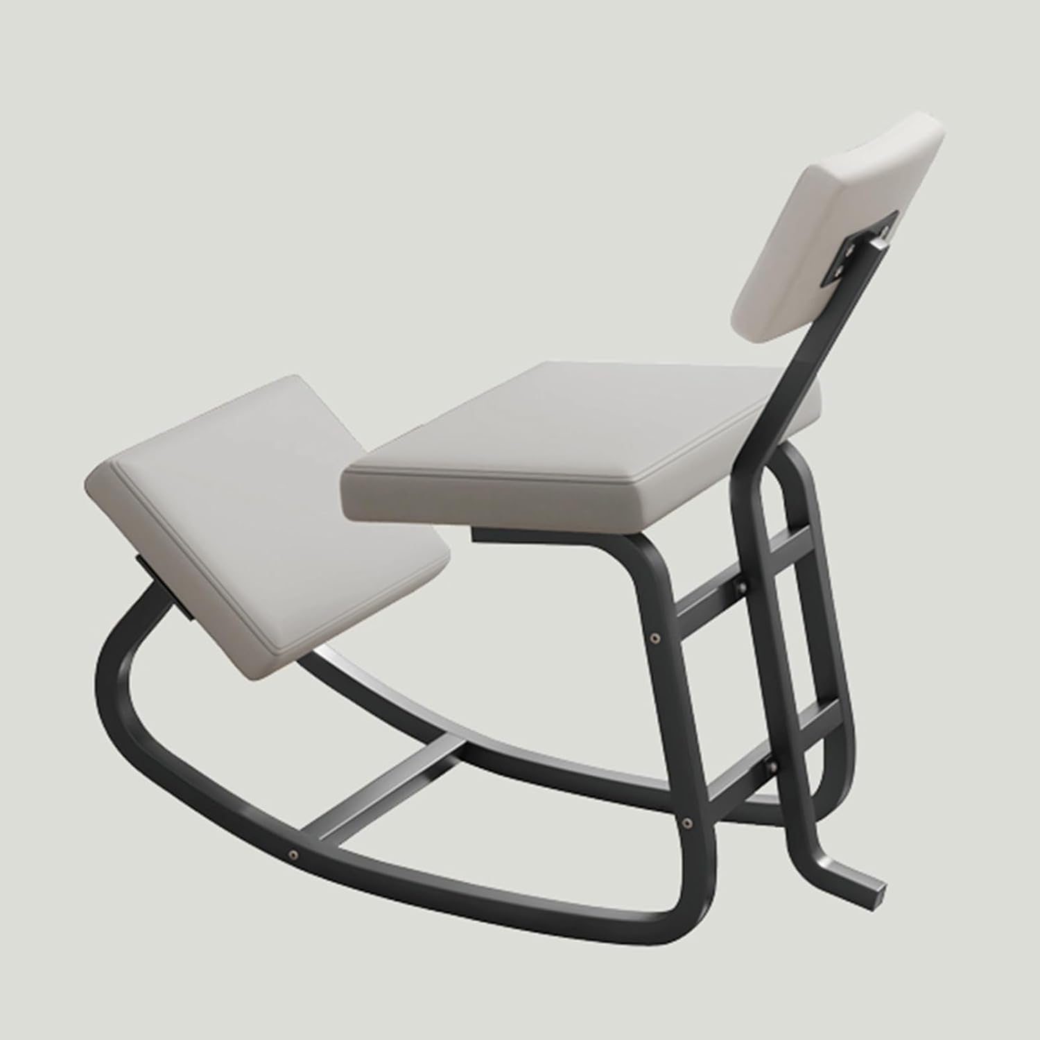 Professional Ergonomic Kneeling Chair,Variable Balans Kneeling Chair,Desktop Posture Corrector,for Posture Circulation(White,85X45X78cm-Black)