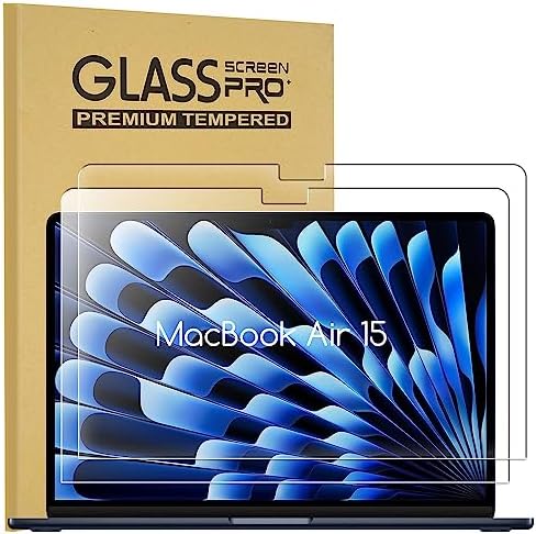 KEANBOLL 2 Pack Tempered Glass Screen Protector for MacBook Air 15 Inch (M5 M4 M3 M2 Chip丨 2026-2023), 9H Hardness, Bubble-Free Easy Install, Anti-Scratch Anti-Fingerprint, HD Clarity, Case-Friendly
