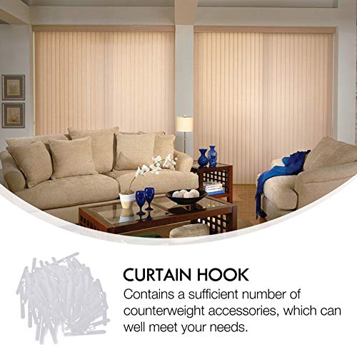 DOITOOL 100 Pcs Vertical Blind Repair Poupadores de Palhetas Verticais de Plástico Grampos de Repara