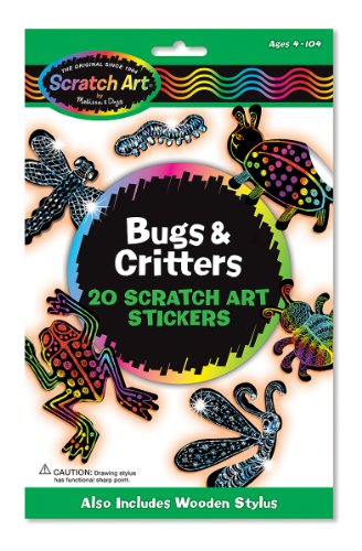 Scratch Art Magic Bugs and Critters 20 Piece Sticker Kit
