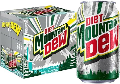 Diet Mountain Dew Soda, 12oz Cans (24 Pack)