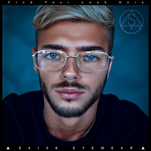 Image of SA106 Extra Narrow Slim Metal Rim Oval Rectangle Retro Vintage Clear Lens Fashion Eyeglasses