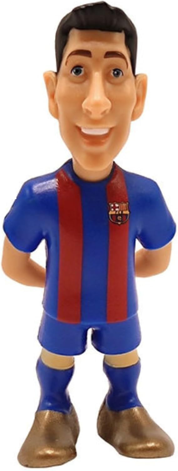 MINIX - Football Stars Mini Format - FC Barcelona - Lewandowski - Statuetta da collezione 7 cm