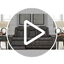 Signature Design by Ashley Faux Leather Power Reclining Sofa, Slate image 7