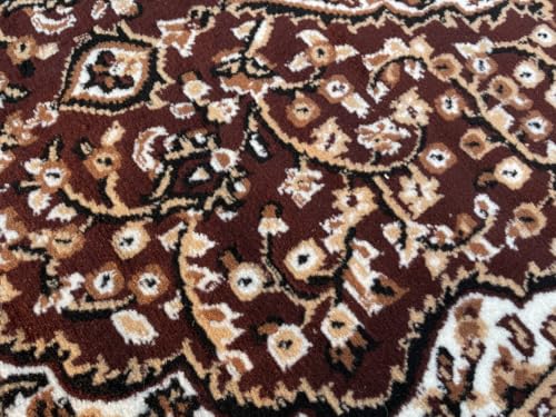 Image of TTC THREAD & TEXTURE CARPET Traditional Comfort: Power-Loomed Carpets for Living Room- Every Space Area Rug Color Brown Size 7x10 Feet (210x300cm)