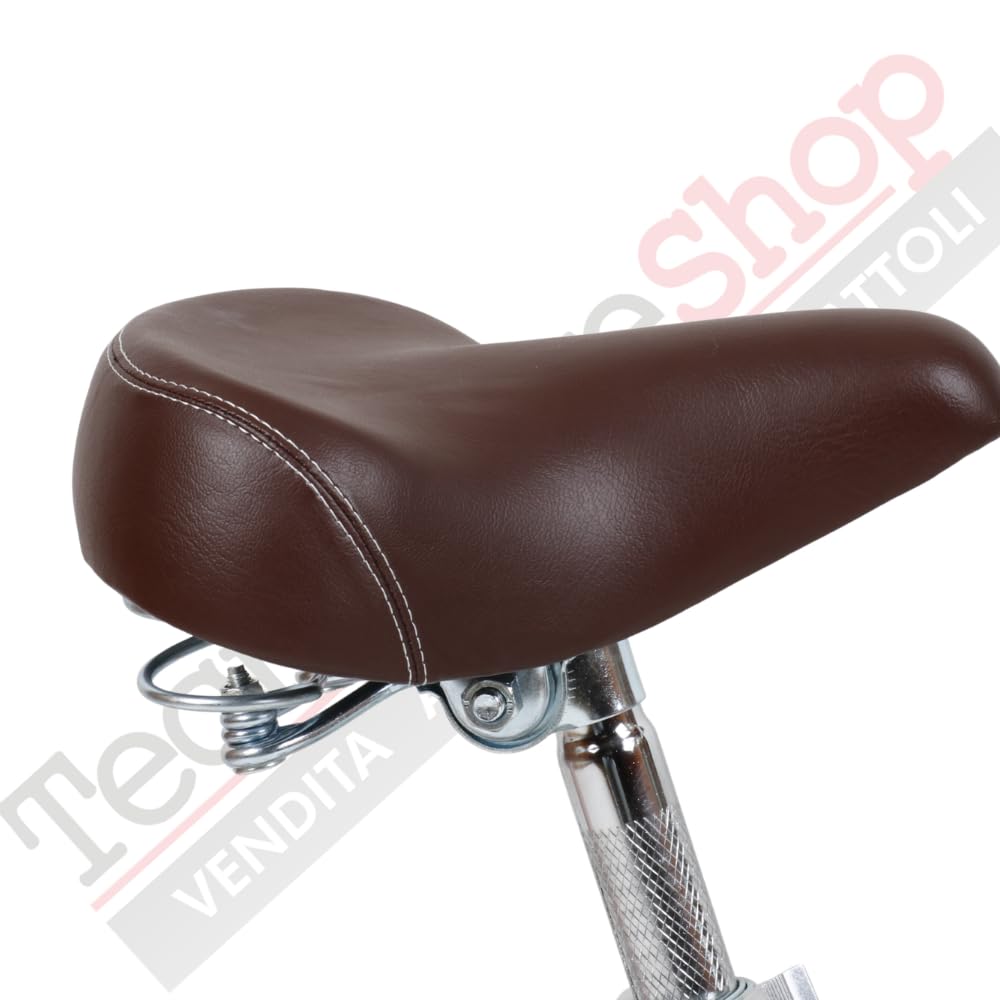 Tecnobike Shop Magik Bike Antonella Vélo pour fille vintage avec panier et roues amovibles, cadre en acier, selle réglable, mouvement à billes