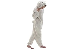 COSUSKET Snug Fit Unisex Lamb Chop Costume Adult Onesie Pajamas for Men and Women