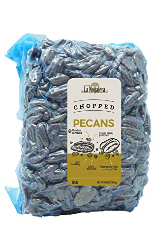 La Nogalera Pecans - 100% Natural and Fresh Crop of Chopped Pecans in 5 lbs vacuum sealed bag. Raw pecan nut pieces that compare to organic, Non-GMO, No Preservatives, Unpasteurized, Kosher Certified and Ketogenic friendly - Thumbnail 2