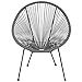 Flash Furniture Valencia Oval Comfort Series Take Ten Grey Papasan Lounge Chair