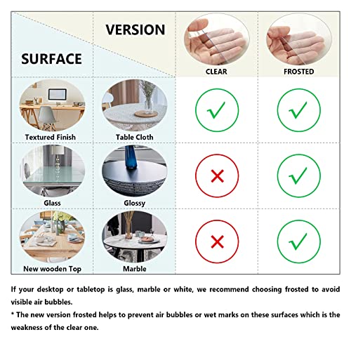 Image of Deep Dream 1.5mm Clear Desk Cover Protector, 12x24 Inch Clear Desk Cover, Rectangular Vinyl Desk Pad, PVC Plastic Table Cover for Office, Dresser, Night Stand, Computer & Writing Desk Tabletop