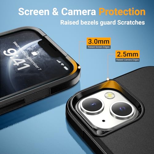jaroco Magnetic for iPhone 13&14&15 Case Heavy Duty Rugged Dual-Layer Black - image 4