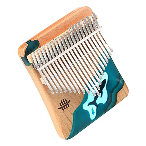 WPHGS 21 clés kalimba thumb piano avec tuning marteau pouce doigt piano instrument de musique bleu océan motif de… - Les Beatles, Paul McCartney, John Lennon, RIngo Starr, George Harrison WPHGS 21 clés kalimba thumb piano avec tuning marteau pouce doigt piano instrument de musique bleu océan motif de…