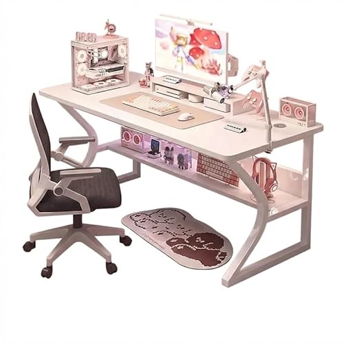 �Q�[�~���O�f�X�N �X�`�[���r C���^ �⋭���� �z���E �p�\�R���f�X�N ���[�I�t�� �Q���I�t�B�Xe�X�|�[�c���[���C���^�[�l�b�g�J�t�F�K�p �ؖڒ�MumuElf (100x60x75cm,�z���C�g)