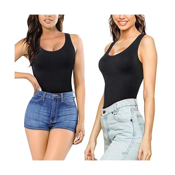 Nebility-Women-Waist-Trainer-Bodysuit-Slim-Full-Body-Shapewear-Seamless-Round-Neck-Jumpsuits-Tummy-Control-Tops Nebility Women Waist Trainer Bodysuit Slim Full Body Shapewear Seamless Round Neck Jumpsuits Tummy Control Tops (M/L, Black)