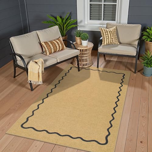 Sungea 3x5 Scalloped Jute Porch Rug