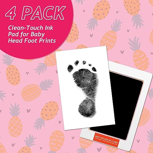 Outus OUTUS-TOUCH INK PAD-01 Newborn Baby Handprint And Footprint Paw Print Kit 4 Clean Touch Ink Pads 10 Imprint Cards Pet Inkless Infant Hand And Feet Stamp thumb #4