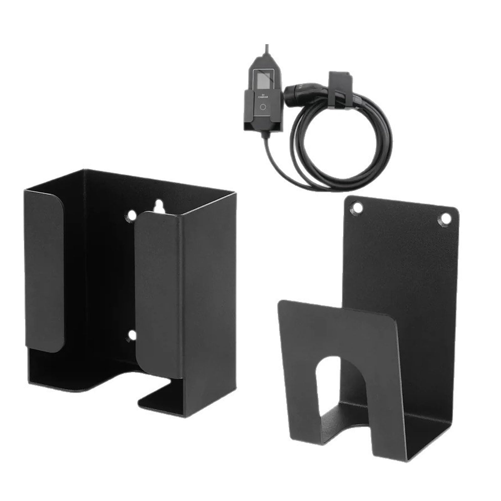 PANGBOER Juego de soportes de carga de acero inoxidable para montaje en pared, incluye gancho para cable para mejorar y organizar ordenadamente