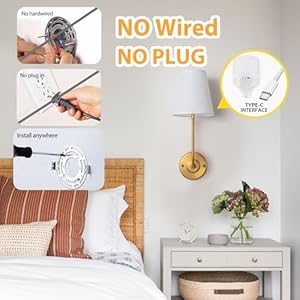 PASSICA DECOR Battery Operated Wall Sconces Set of Two Rechargeable Wall Lights with 5200mAh Dimmable Detachable Bulbs 15 Colors and Remote Control Wireless Sconces for Bedroom Living Room