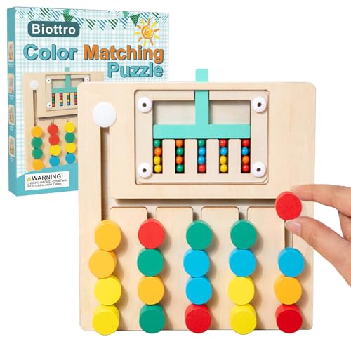 Biottro Wooden Color Matching Puzzle Game