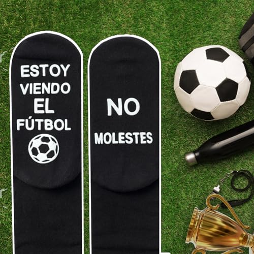 BISOUSOX Calcetines Hombre Divertidos de Algodón 39-46 Antideslizantes - Regalo para Hombres, Padre, Fanáticos del Fútbol - Ideal para Cumpleaños - imagen 5