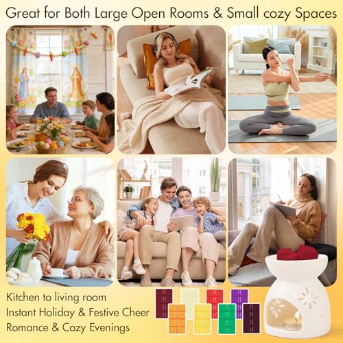 Image of SCENTORINI Wax Melts, Fall Scented Wax Cubess for Wax Warmer, 8 Pack*2.5 oz