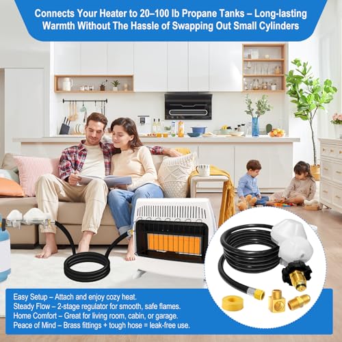 Durable 12FT Propane Hose with Regulator