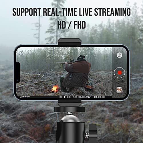 Camojojo Trace Live Stream Cellular Trail Camera 3K Resolution Photos & 1080P Video With Sound 0.2S Trigger Time Game Camera With Ip66 Waterproof Hunting Camera Build-In 32Gb Sd Card #TOP2