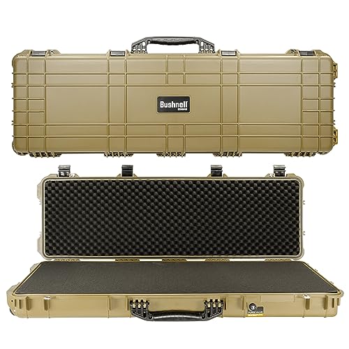 Bushnell 38 Inch Large Hard Rifle Case, Waterproof, Shock Proof, and TSA Ready (Tan)