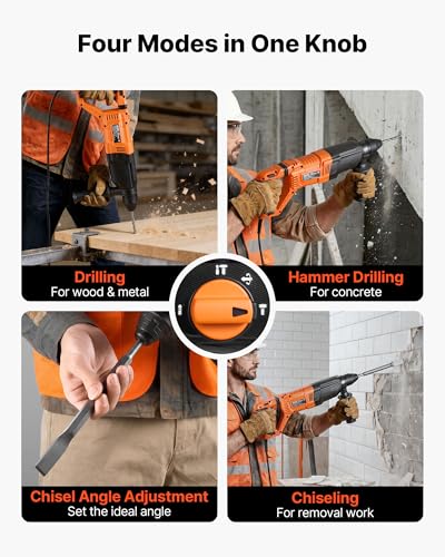 VEVOR 1-1/8 in SDS-Plus Rotary Hammer
