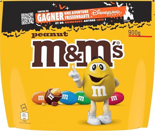 M&M'S PEANUT - Bonbons Chocolat au Lait & Cacahuètes - Sachet de 900 gr