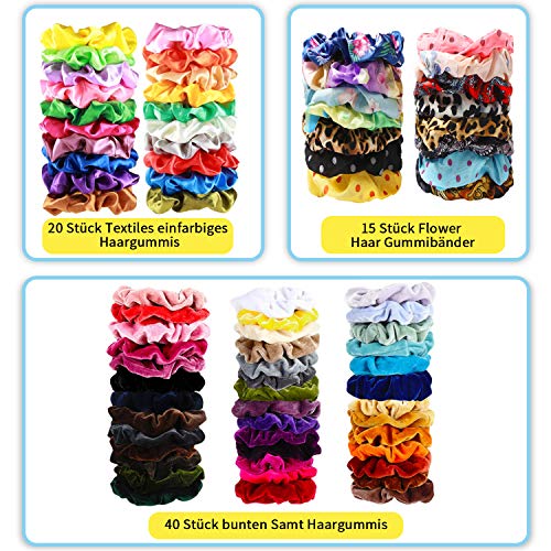 Elastico per capelli in chiffon, con fiore