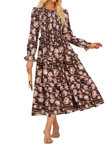 Damen Blumenkleid Elegant A Linie...