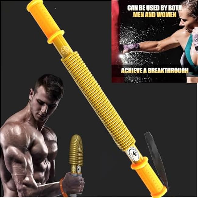 HAOYING Gold Power Twister Bar Arm Shoulder Upper Body Chest Builder Strengthener Spring Exercise Bicep Blaster 20 kg - 110 kg