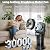 LanSuper Misting Fan, Portable Misting Fan with Light & 2L Water Tank, 30000mAh Battery Powered Misting Camping Fan, Rechargeable Mist Fan with Remote & Timer, 4 Speeds & Spray, 120° Auto Oscillating