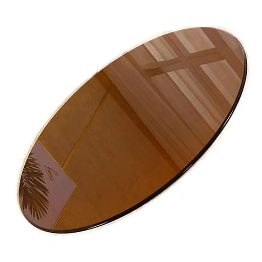 Tavolino rotondo di ricambio per tavolino da caffè da 71,1 cm, 81,3 cm, 91,4 cm, in vetro temperato marrone, superficie piana lucida, per sala da pranzo e servire, ideale per l'arredamento moderno del