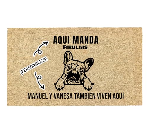 LUCA HOME - Felpudo Entrada casa Personalizados - Felpudo Bulldog - Original y Divertido - Decoración hogar - Regalos Originales - Alfombra 33x60cm