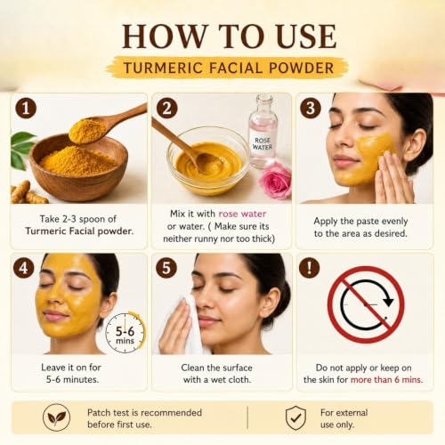 Image of Turmeric Facial Wax Powder | Face Wax for Women | Face Wax Powder for Women | Facial Wax Strips for Women Alternative | Hair Removal Powder for Face & Body