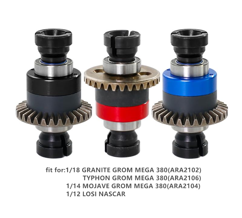 2 pcs Metal Assembled Differential 30T 0.8Mod Upgrades Parts for 1/18 Arrma Granite Typhon 1/14 Mojave Grom ?Replacement of #ARA311177#ARA311177V2(Red)