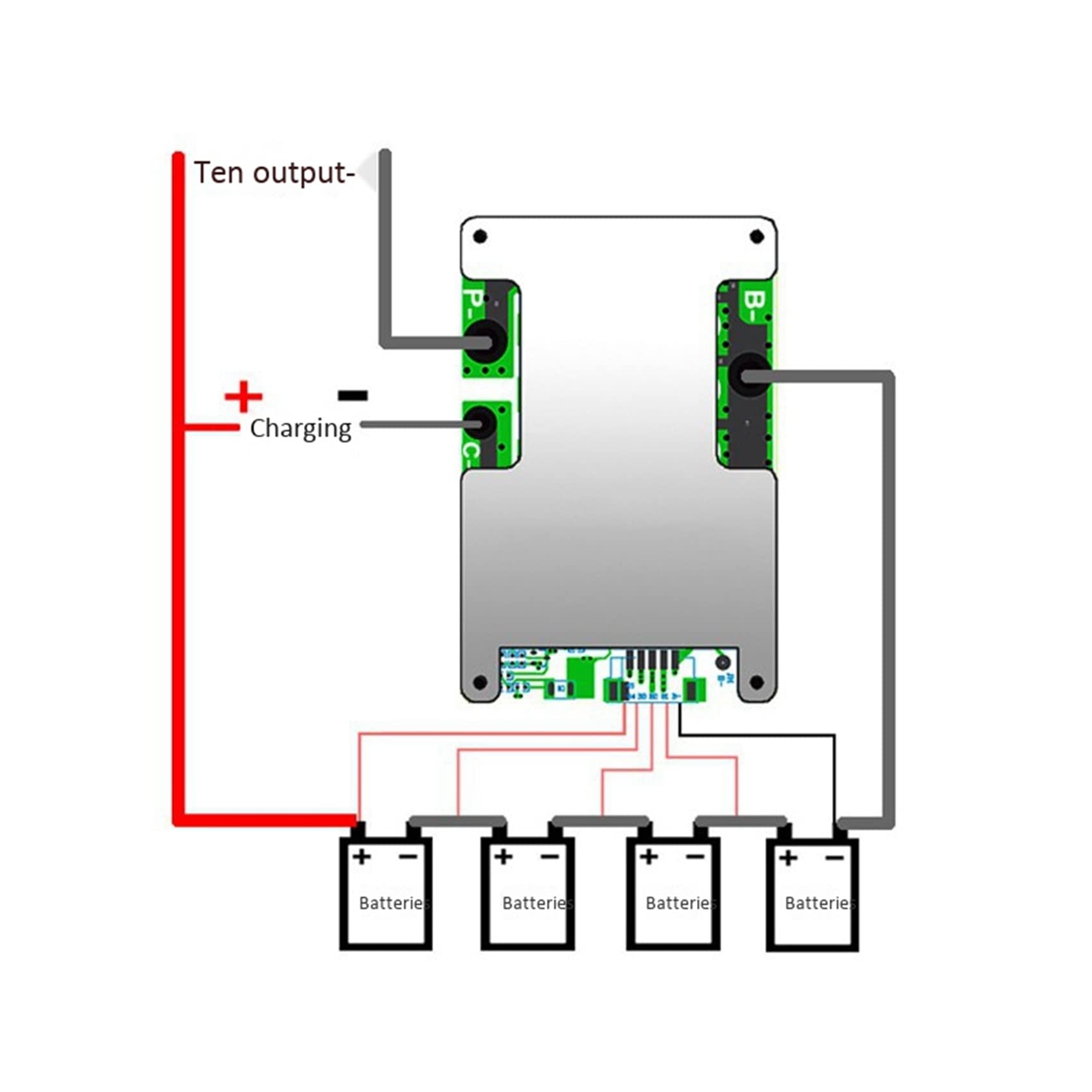 10 x 4S 12 V 100 A akumulator litowy ładowarka ochronna płytka z baterią Power Battery Poprawa równowagi PCB ochrona płytki drukowanej
