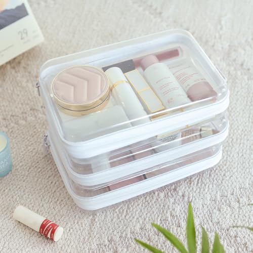 Fundas transparentes rígidas con cremallera ideales para organizar viajes y juguetes 3