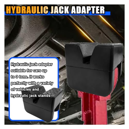 Image of Jack Pad Adapter, Rubber Floor Jack Stand Pads, Universal Heavy Duty Slotted Frame Rail Pinch Weld Protector (2Pcs)