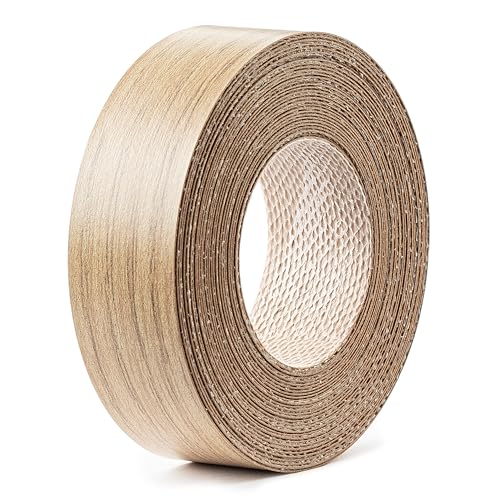 cyclingcolors 1x Cantonera Canto Termoadhesiva Melamina 21 mm x 5 m grosor 0,50 mm Moldura Fácil de Aplicar para Madera Estanterías Bricolaje Paneles Muebles, Roble