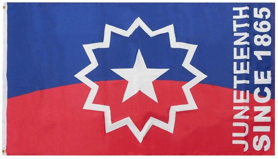 COLL7AWS 3x5 Juneteenth Since 1865 RWB Premium 100D Woven Poly Nylon 3x5 Flag Banner