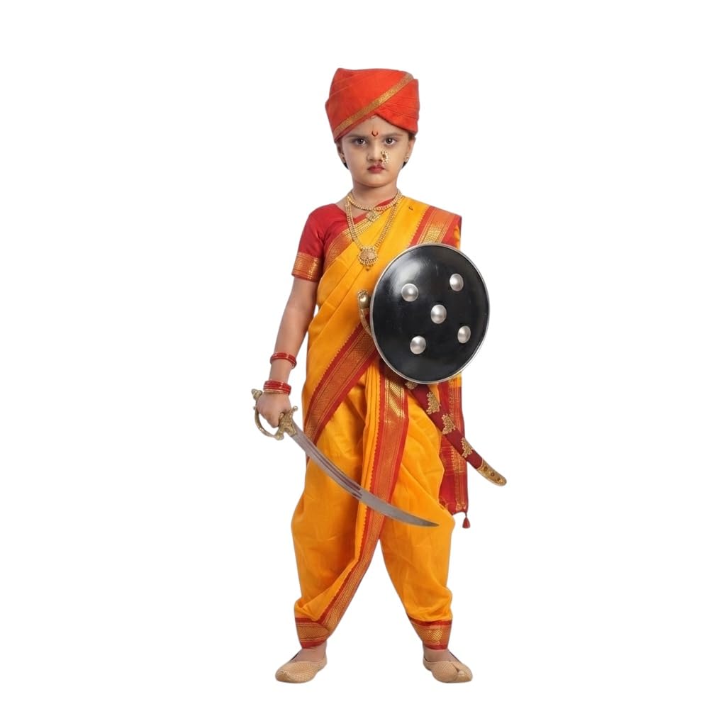 Rani Lakshmi Bai Event Costume/Jhansi Warrior Princess Costume/Maharani Performance Dress-image-48