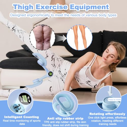 Dijbeentrainer, bekkenbodemtrainer voor vrouwen, Thigh Master trainingsapparaat met intelligent tellen, trimmer-binnenbeen, heuptraining, armtraining - Afbeelding 6