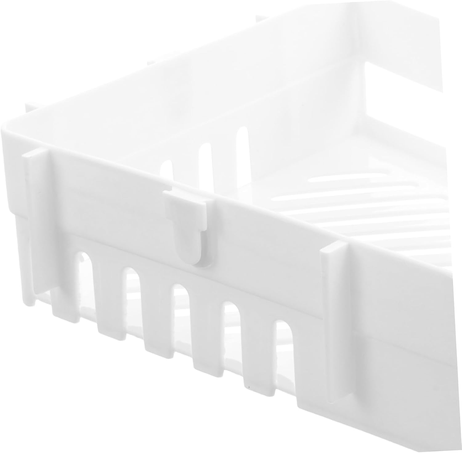 1pc Wall-mounted Corner Shelf Shower Basket Storage Rack Easy Install No Punching