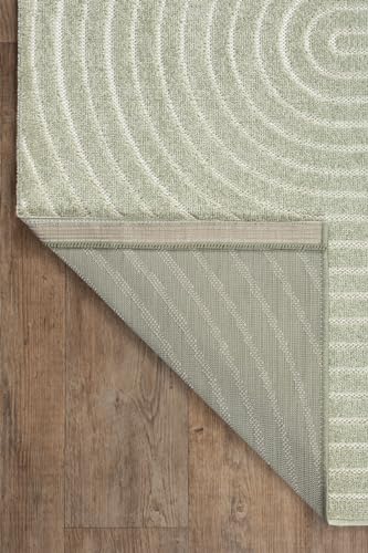 the carpet Santo Plus - Teppich für Wohnzimmer & Schlafzimmer, Hochwertig, Pflegeleicht & Langlebig, Modernes Design, auch für Outdoor geeignet, Grün, 120 x 160 cm