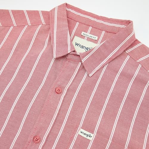 Image of Wrangler Male Red Regular Fit Shirt